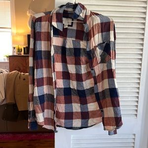 Plaid Long Sleeve Flannel (Size M)